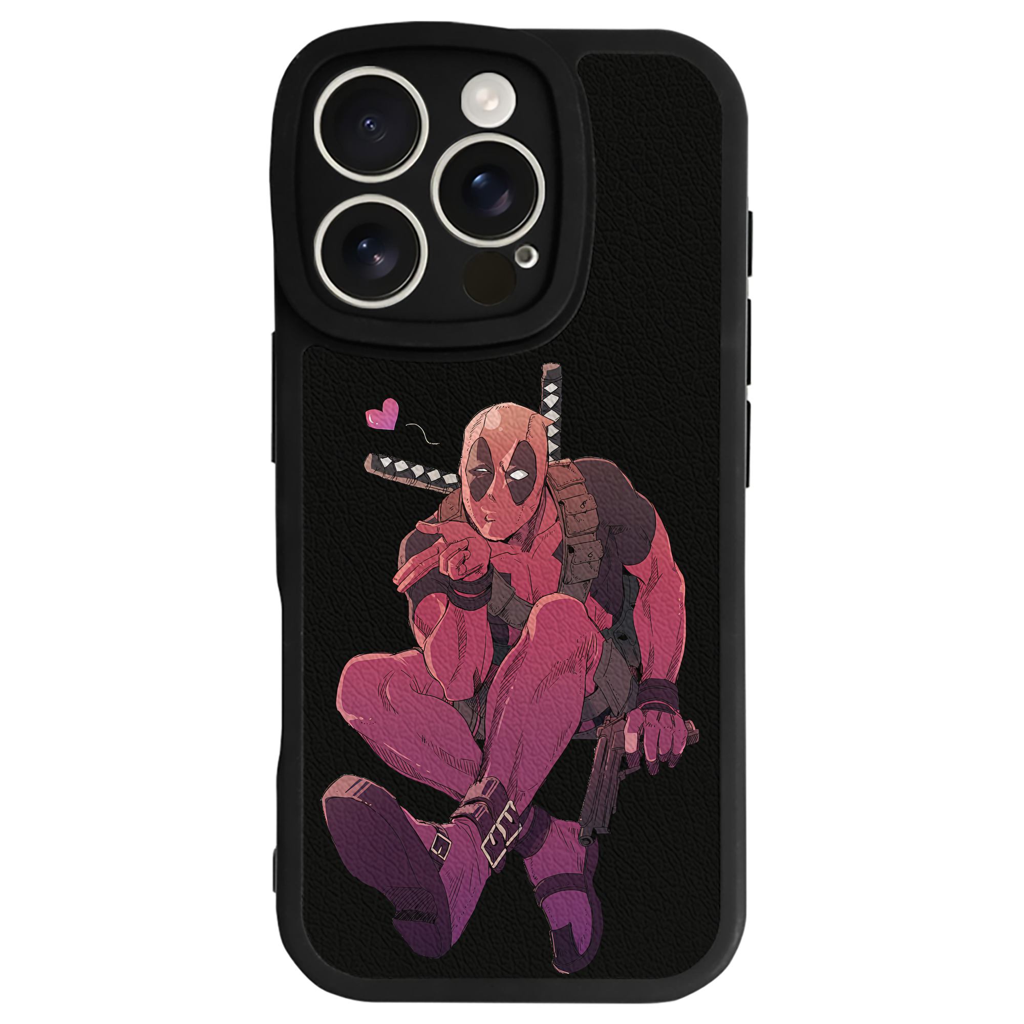 Deadpool デッドプール 【iPhone 16シリーズ対応】シリコンスマホケース（レザー調） 材質：シリコン